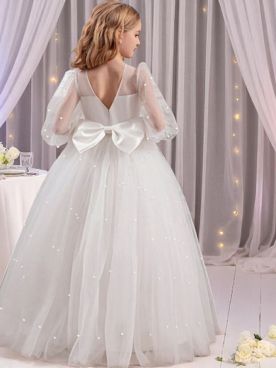 Rochie pentru Copii Mânecă lungă White