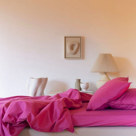 Kotonia Home Σετ Μαξιλαροθήκες με Φάσα Fuchsia 50x80εκ.