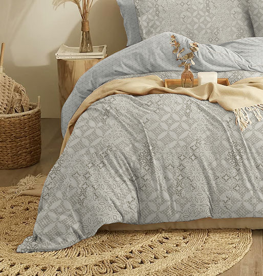 Cokitex Marta Σετ Σεντόνια Διπλά 205x260εκ. Grey (4τμχ)