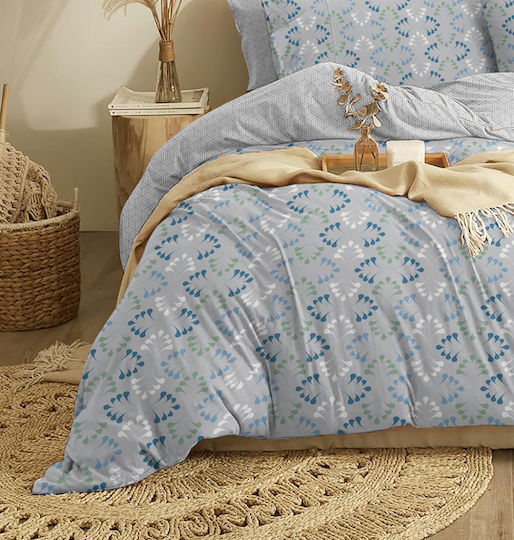 Cokitex Bettwäsche-Set Doppel 205x260cm. Marta Blue 4Stück