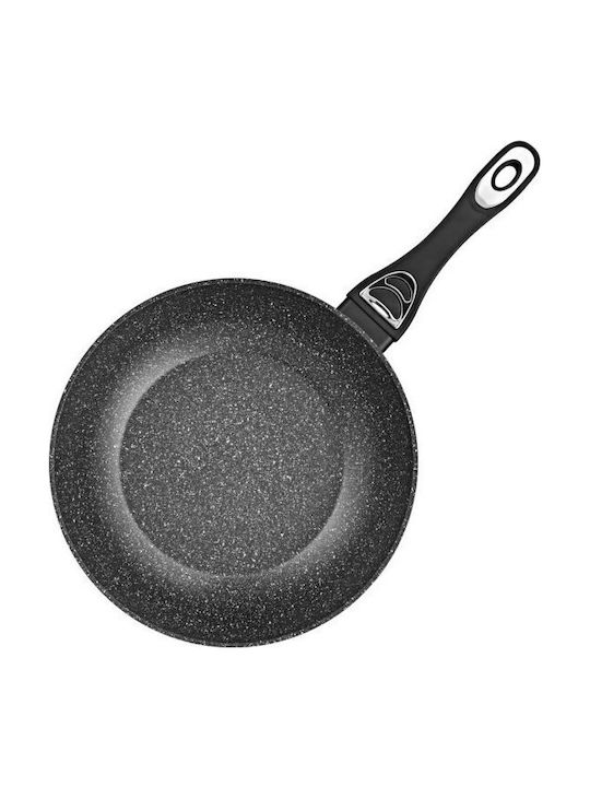 Samus Wok din Aluminiu Turnat cu Strat Antiaderent 28cm