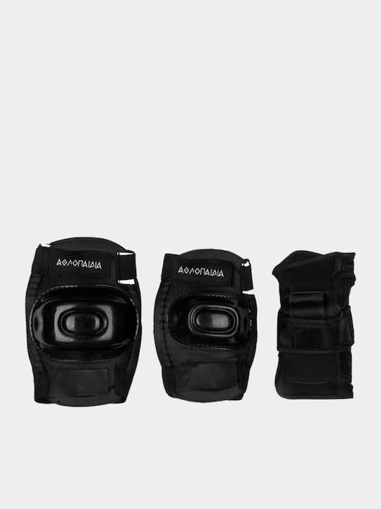 Athlopaidia Children's Protective Gear Set for Rollers Black