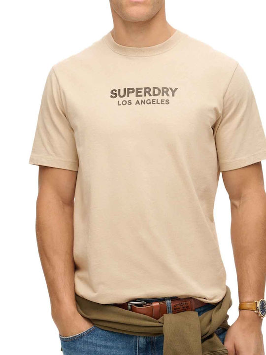 Sportliches Kurzarm T-Shirt Beige