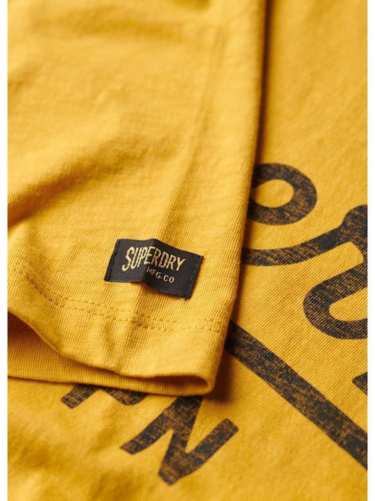 Ovin Cooper Label Script Tricou Galben