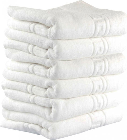Kotonia Home Set 6 Prosoape De Hotel Pentru Față 90x50cm Albe Greutate 500gsm