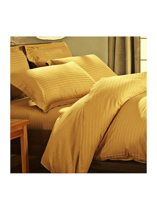 The Home Deco Factory Cuvertură Extra-dublu Bumbac Mustard 240x260cm