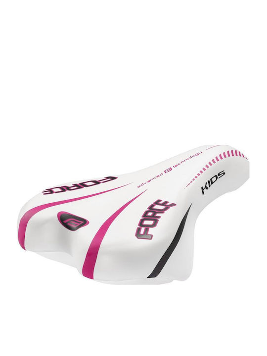 Force Free Kids White Bicycle Saddle Childhood