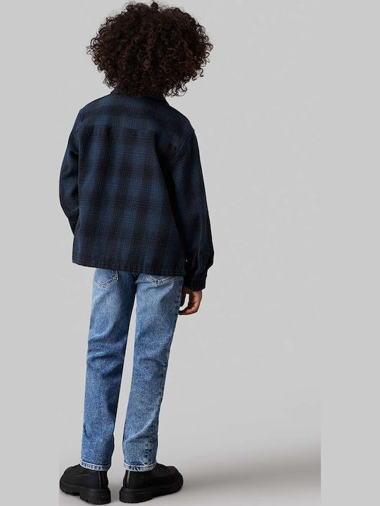 Calvin Klein Pantalon Jeans Pentru Copii Albastru Spălat Hero