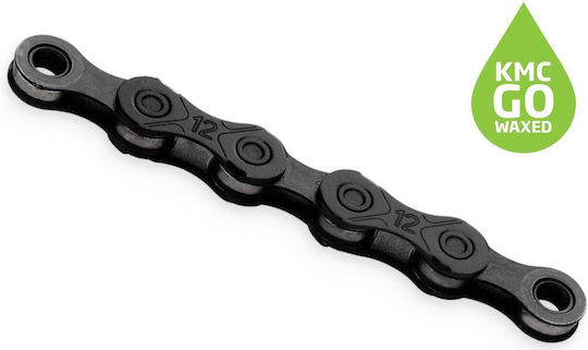 Kmc Αλυσιδα Ποδηλατου X12 Blacktech Waxed 126 Links Bx12bb126w