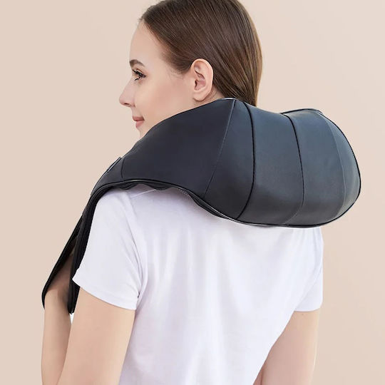 Massage Device Shiatsu for the Neck with Infrared Heat Black