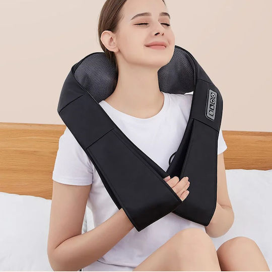 Massage Device Shiatsu for the Neck with Infrared Heat Black
