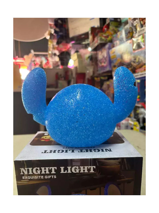 Kinder Tischlampe Stitch Blaues Hellblau Gummi 8706-2 Blau