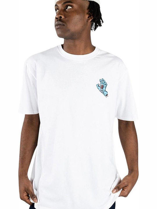 Screaming Hand Chest T-shirt Λευκό