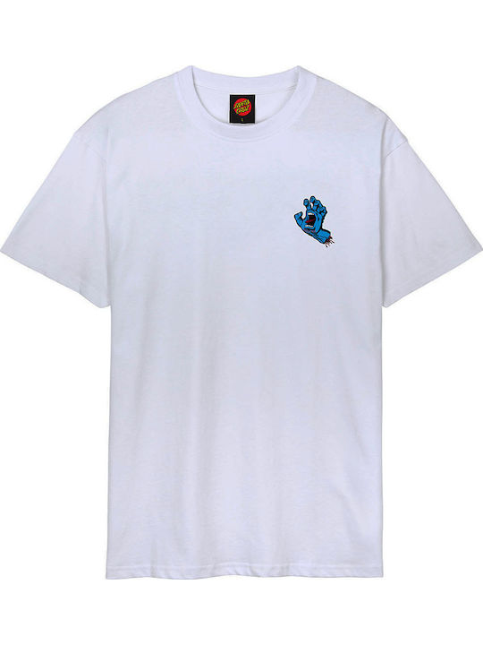 Screaming Hand Chest T-shirt Λευκό