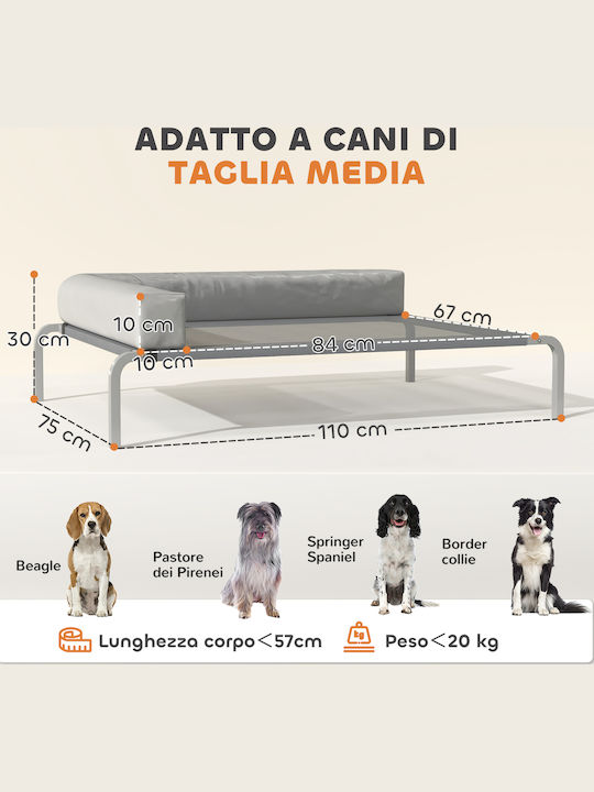 Pawhut Pillow Dog Gray 110x75cm