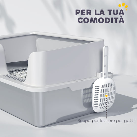 Pawhut Cat Basin Gray L60 x W40 x H28cm