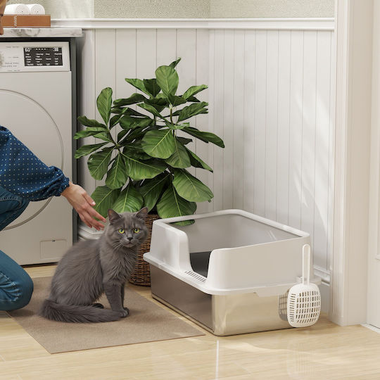 Pawhut Cat Basin Gray L60 x W40 x H28cm