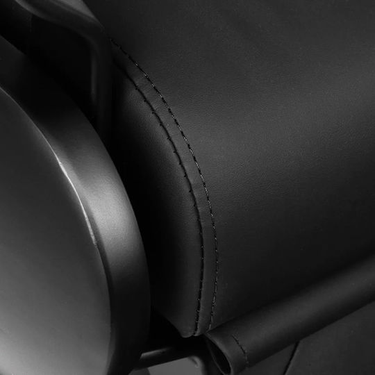 Barber Equipment Καρέκλα Κουρείου Μαύρη με Ρυθμιζόμενο Ύψος και Υδραυλική Ανύψωση