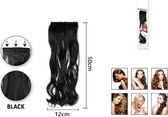 Cosmofan Hairpieces with Natural Hair in Black Color
