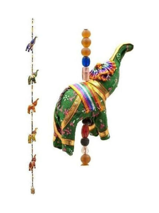 Decorative Garland Elephants Fabric & Bells 80cm