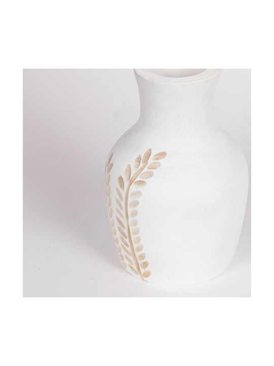 Decorative Vase White 15x15x25cm