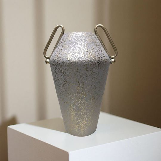 Zen Collection Βάζο Μεταλλικό Γκρι Φ33xΥ46cm