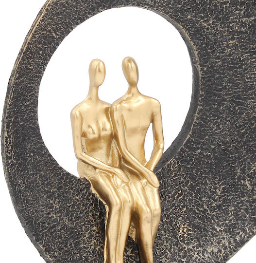 Decorative Polyresin 21x9.5x25 Cm Black Gold Keskor 67238
