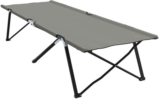 vidaXL Șezlong De Plajă Gri Pliabil Din Oțel 74x208x48cm