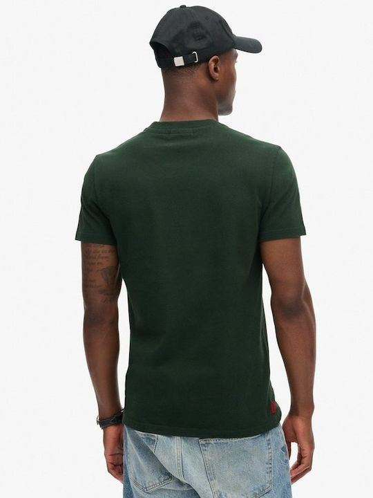 Superdry T-shirt Forest Green, Fluro Yellow