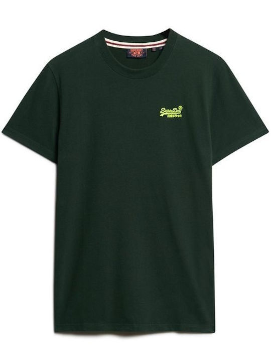 T-shirt Forest Green, Fluro Yellow