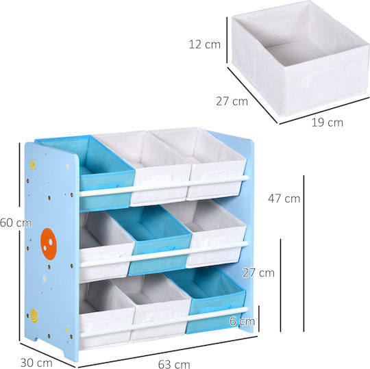 Zonekiz Toy Storage System Light Blue 63x30x60cm 1pcs