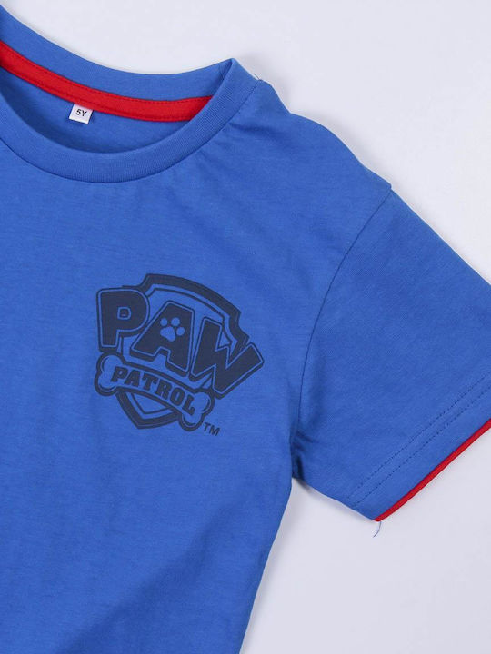 Bluză Pentru Copii Cu Mâneci Scurte Albastră Paw Patrol