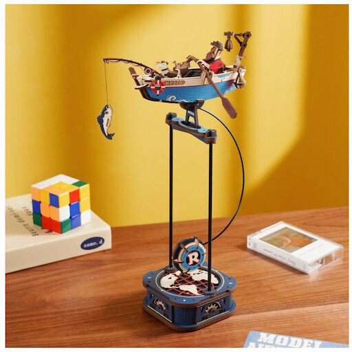 Rolife Jucărie de Construcție din Lemn Ocean Fisherman Balance with Pendulum pentru Copii 14+ ani+ Ani