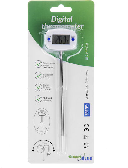 Green Blue Electronical Cooking Thermometer with Probe +50°C / +50°C
