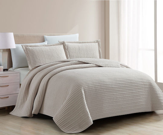 Liolios Home Pillowcase Quilted Beige 50x70cm.