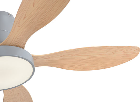 Inlight Denali Ceiling Fan 132cm with Light Fixture Gray