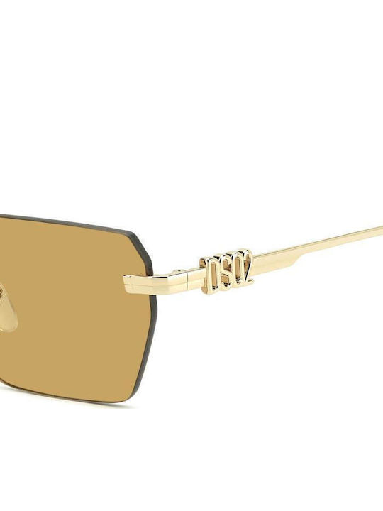 Dsquared2 Men's Sunglasses with Gold Metal Frame and Gold Gradient Lens D20102/SJ5G/HO