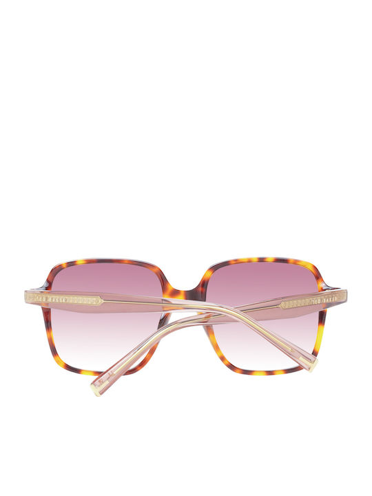 Ted Baker Feminini Ochelari de soare cu Negru Cadru și Roz Degrade Lentilă TB1688 100