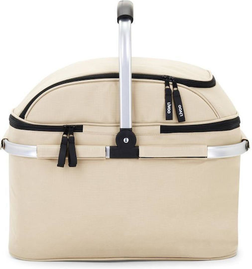 Livoo Picknickkorb 23l Set 26x44cm in Beige Farbe