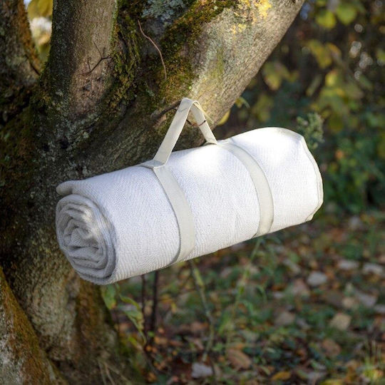 Livoo Pătură Picnic 135x135cm În Culoare Albă