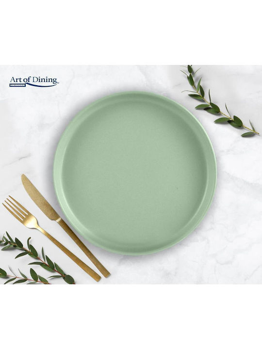 Heinner Yvonne Plate Desert Ceramic Green with Diameter 20cm 6pcs