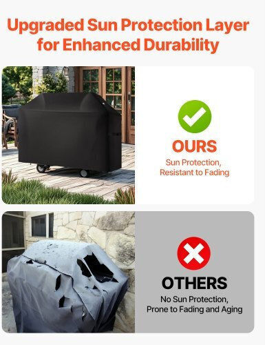 Vevor Husă Pentru Grătar Neagră Din Poliester Cu Protecție UV 52x26x43cm