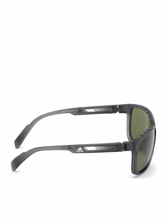adidas Shine Inline Men's Sunglasses with Gray Plastic Frame and Green Lens SP0014 20N