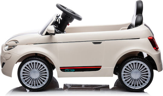 Fiat 500 Μονοθέσιο με Τηλεκοντρόλ 12 Volt Μπεζ