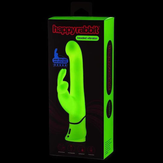 Happy Rabbit Beaded Vibrator Δονητής Rabbit 24cm Pink