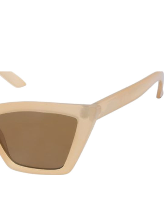 Paolo Moss Women's Sunglasses with Beige Frame and Beige Lens