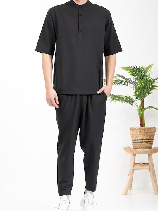 Short Sleeve Blouse Black