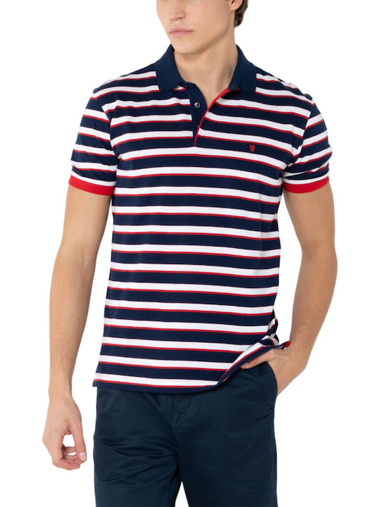 Polo Kurzarmbluse Blue, Red