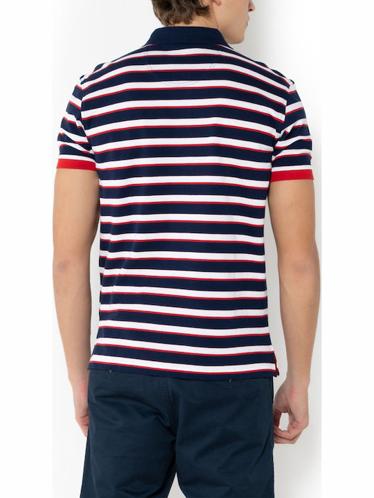 Polo Kurzarmbluse Blue, Red