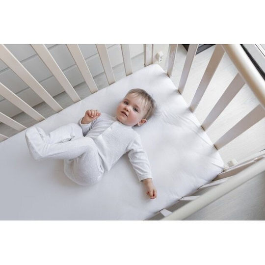 Kotonia Home Protecție Impermeabilă Pentru Saltea De Bebeluş Albă Din Bumbac Cu Bordură 15x15x15cm